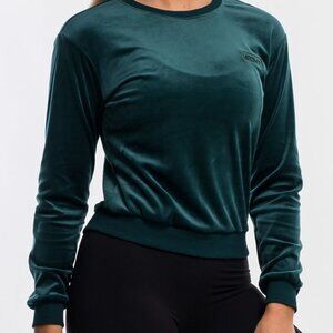Velour Crop Sweatshirt
